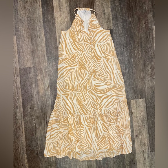 Nine West Beige and White Maxi Dress - Picture 3 of 7